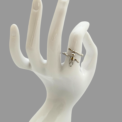 Hang In There Cat | Sterling Silver Adjustable Ring