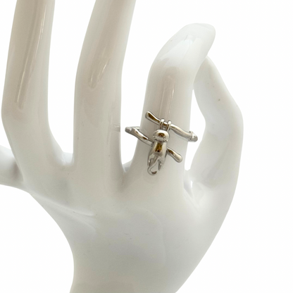 Hang In There Cat | Sterling Silver Adjustable Ring