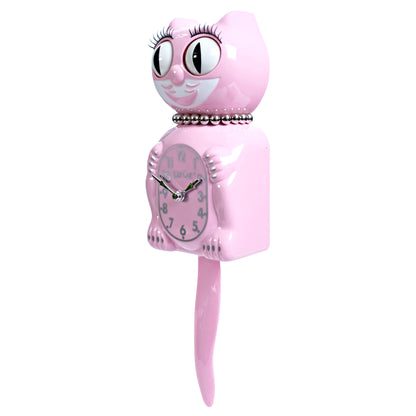Retro Pink Lady Kitchen Edition Kit-Cat Klock