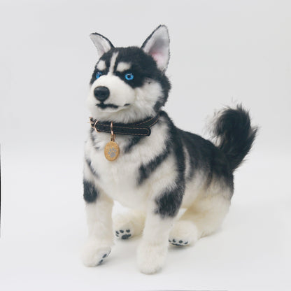 Husky Plush – Realistic Dog Toy Gift for Pet Lovers