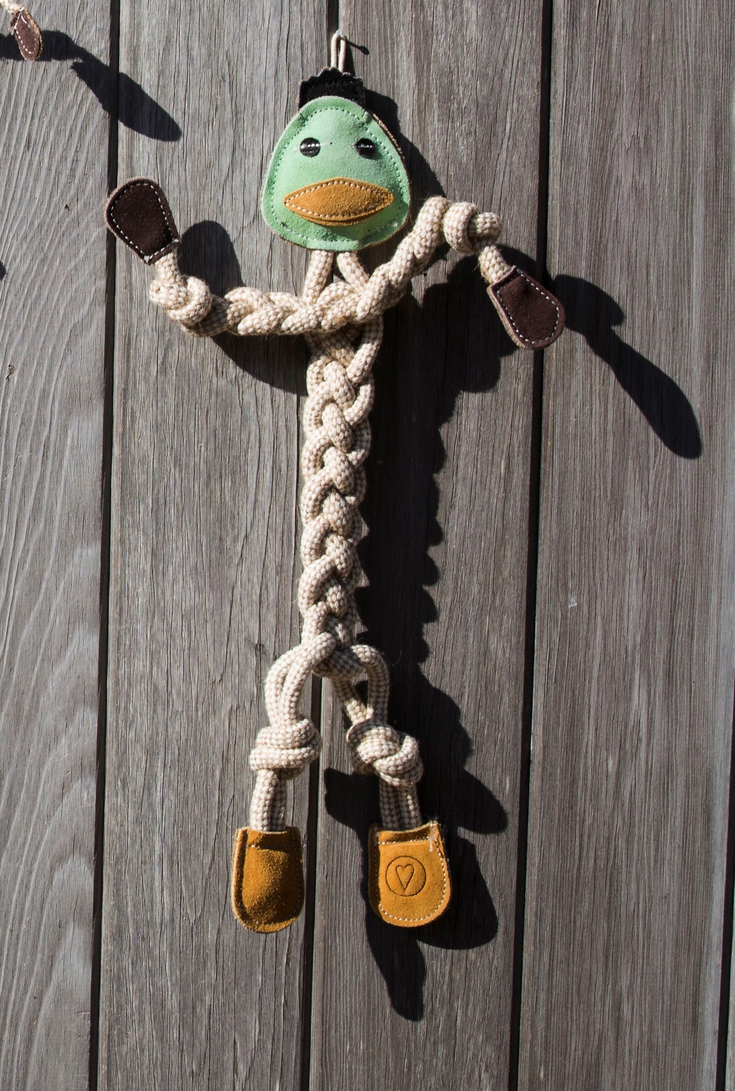 Dilly Duck Natural Rope Knottie® Dog Toy, Large (9mm diameter)