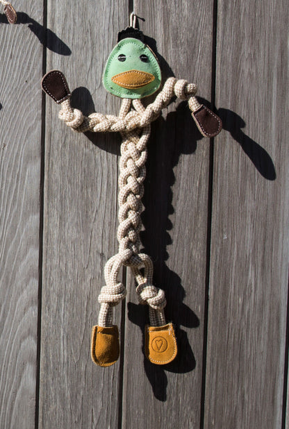 Dilly Duck Natural Rope Knottie® Dog Toy, Large (9mm diameter)