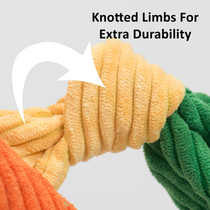 Rainbow Elephant Knottie® Plush Dog Toy