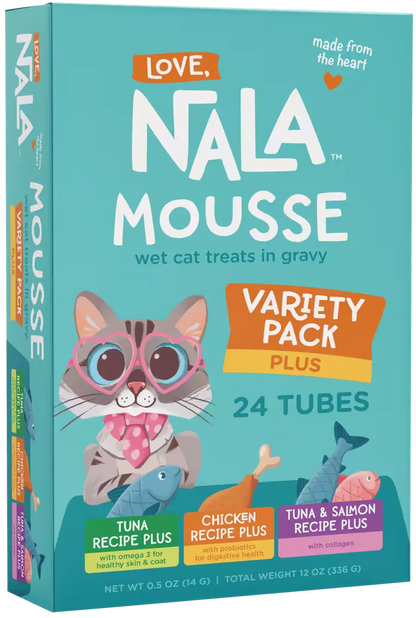 Variety Pack Mousse Treats Plus recipes, Pack of 24 Tubes