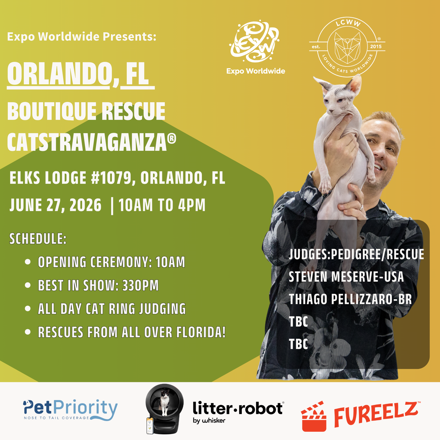 Orlando Boutique Rescue CATSTRAVAGANZA® Saturday, June 27, 2026