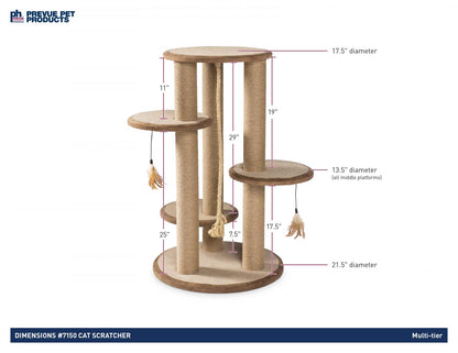 Prevue Kitty Power Paws® Multi‑Tier Cat Scratching Post (37" H)