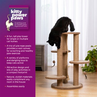 Prevue Kitty Power Paws® Multi‑Tier Cat Scratching Post (37" H)