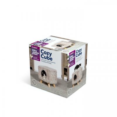 Prevue Kitty Power Paws® Cozy Cube (Frost Tan)