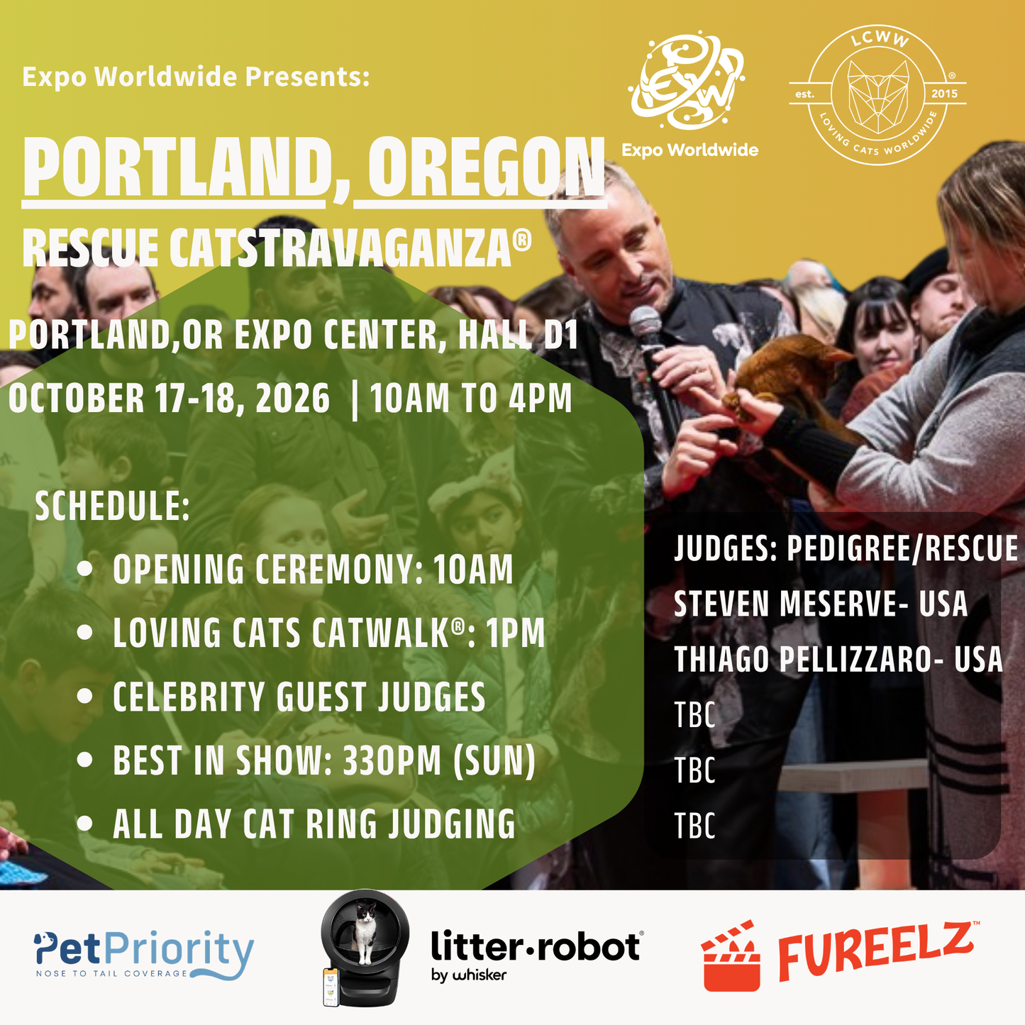 (Coming soon!)Portland Rescue CATSTRAVAGANZA® Saturday & Sunday October 17-18, 2026