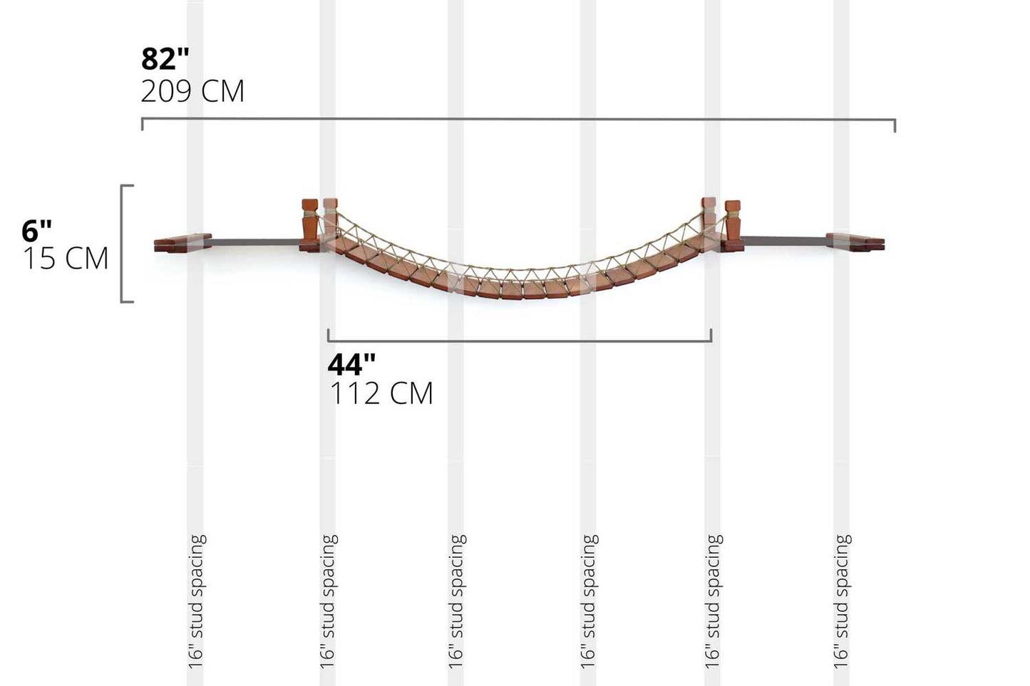 Double Cat Hammock and Climbing Bridge Combo