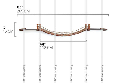 Double Cat Hammock and Climbing Bridge Combo