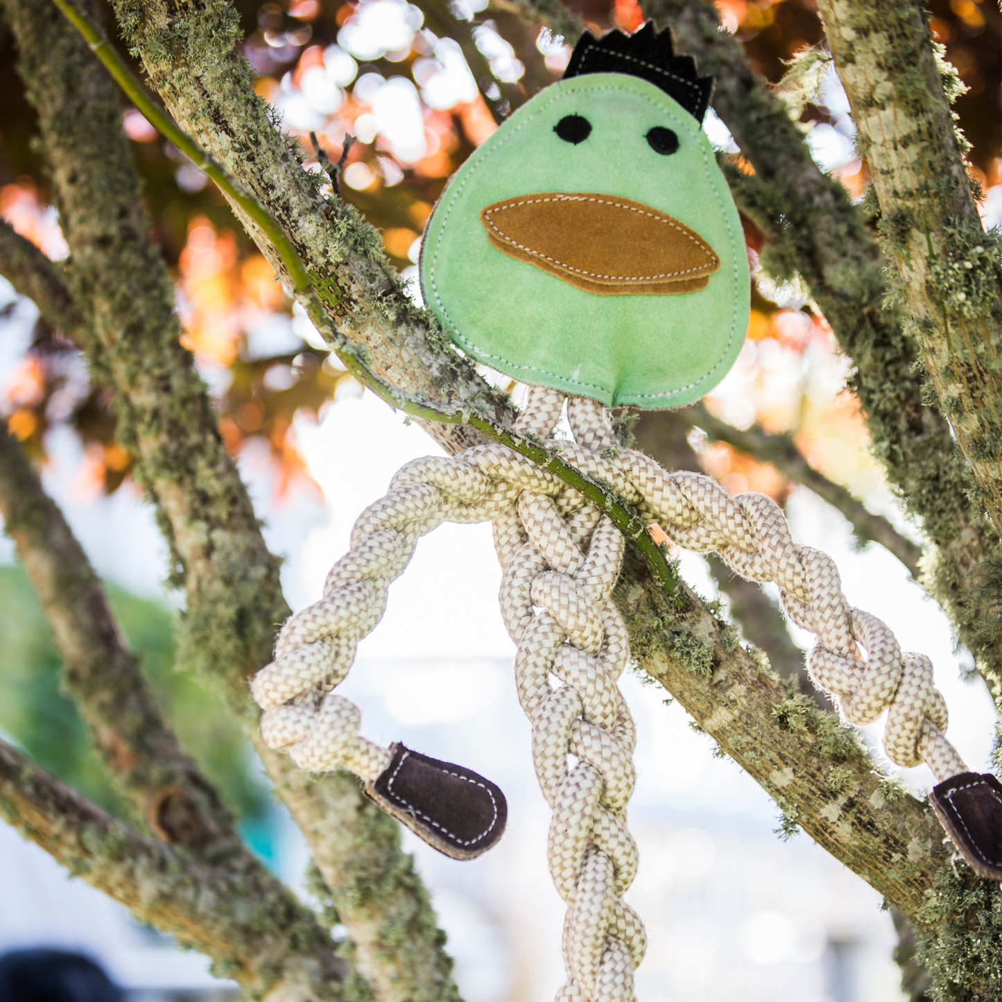 Dilly Duck Natural Rope Knottie® Dog Toy, Large (9mm diameter)