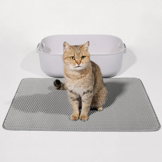 Double-Layer Cat Litter Mat – Non-Slip, Waterproof & Durable