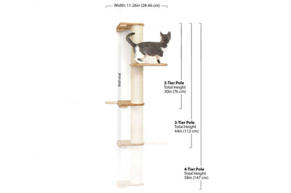 Wall Mounted Cat Climbing Pole - Sisal