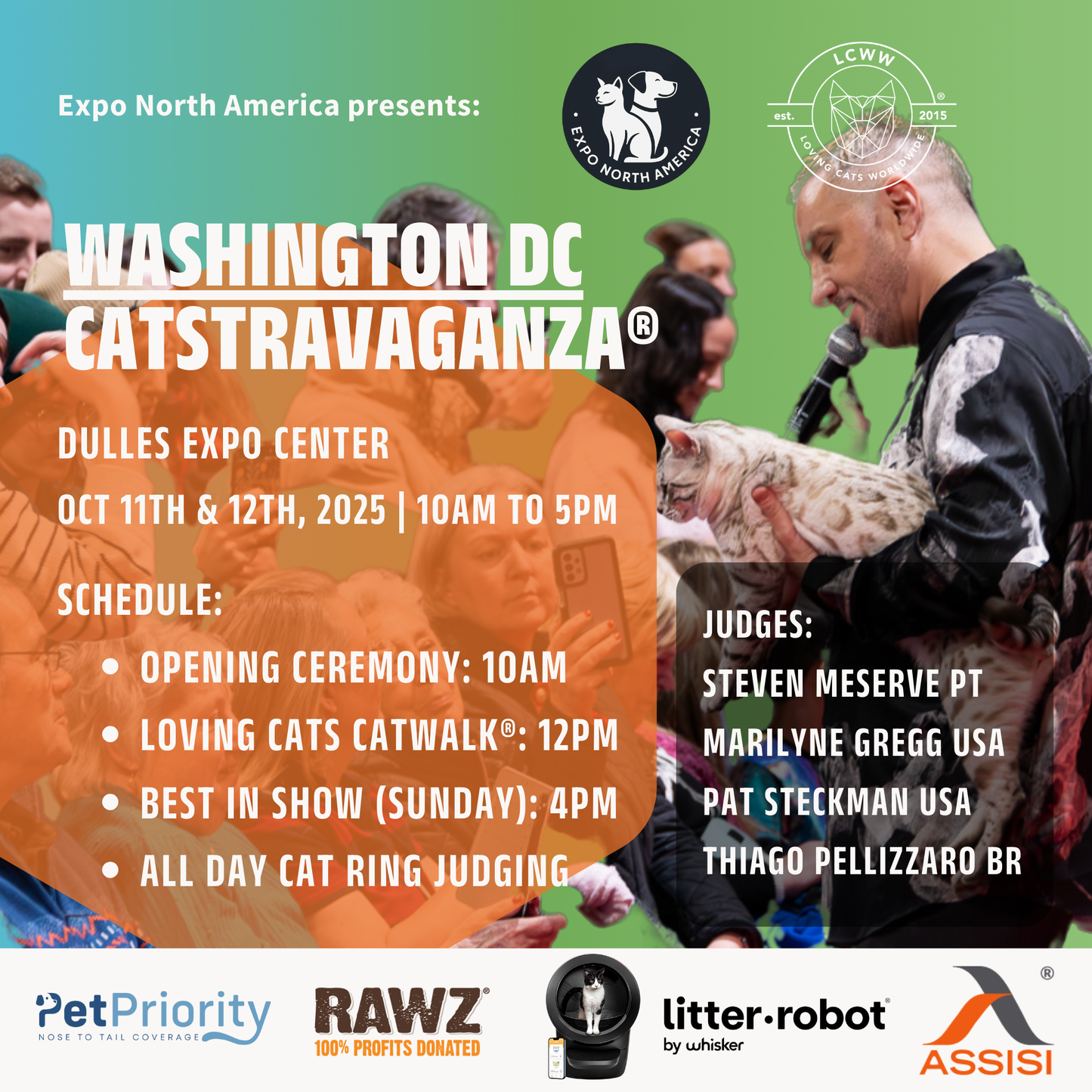 Washington DC (Chantilly Virginia) CATSTRAVAGANZA® October 11th - 12th, 2025