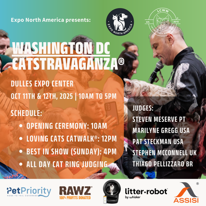 Washington DC (Chantilly Virginia) CATSTRAVAGANZA® October 11th - 12th, 2025