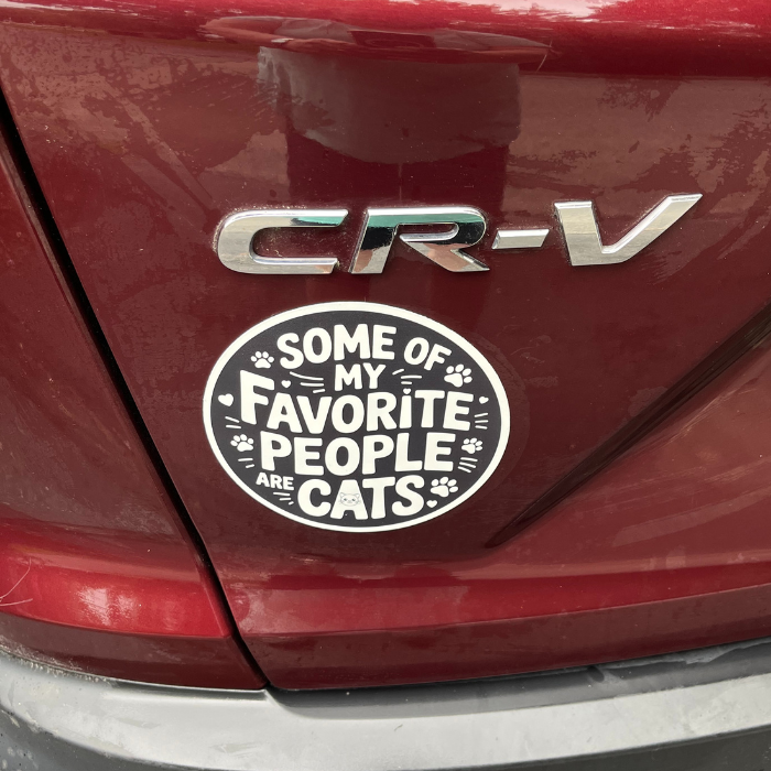 “Some of My Favorite People Are Cats” Car Magnet