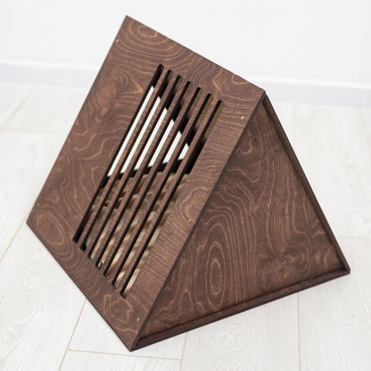 Stylish Wooden Cat Houses - Dark Walnut