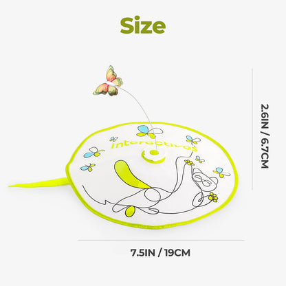 Interactive Flutter Bug Cat Toy with Motion-activated Hide-N-Seek
