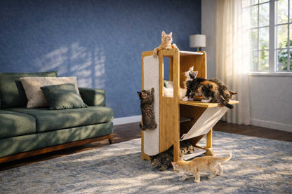The Overlook - Sturdy - Bamboo Cat Tree