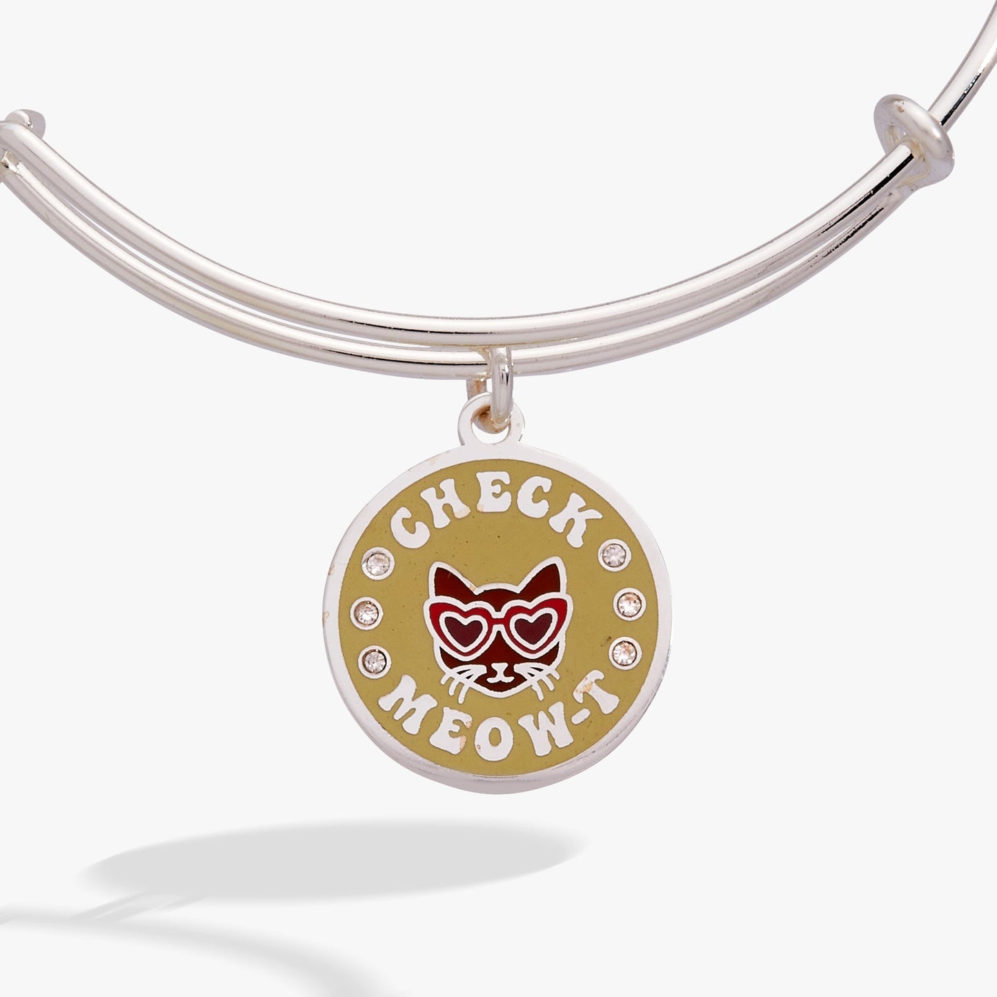 'Check Meow-T' Cat Charm Bangle