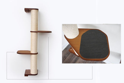 Wall Mounted Cat Climbing Pole - Sisal