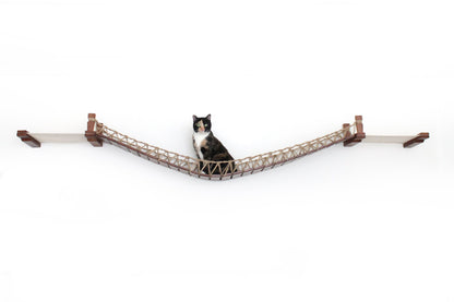 Double Cat Hammock and Climbing Bridge Combo