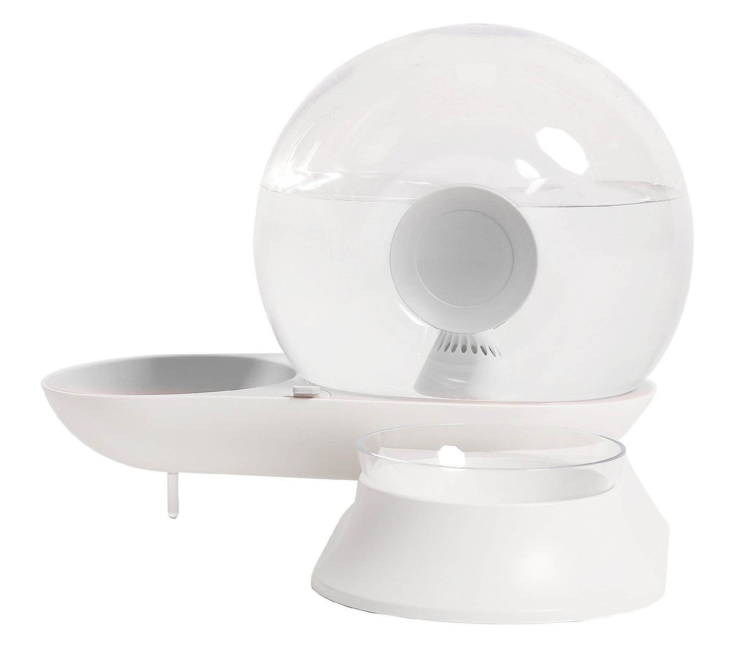 Auto-Myst Automatic Gravity Pet Water Dispenser - 2-in-1 Filtered Water & Food Bowl System with 2.8L Capacity