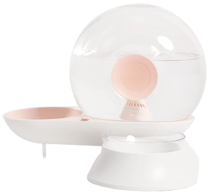 Auto-Myst Automatic Gravity Pet Water Dispenser - 2-in-1 Filtered Water & Food Bowl System with 2.8L Capacity