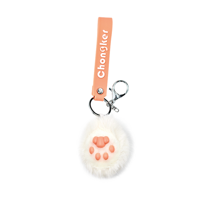 Cat Paw Keychain – Fluffy Cute Charm for Girls & Bags