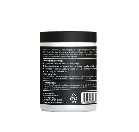 Pet Finger Dental Wipes (50 Count)
