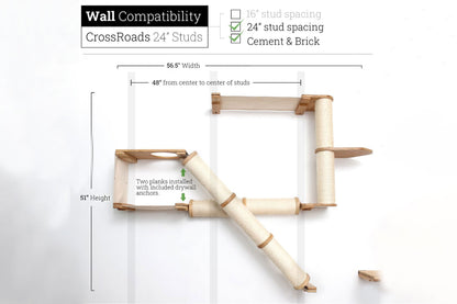 The Crossroads - Cat Wall Scratcher - Tree with Ramp
