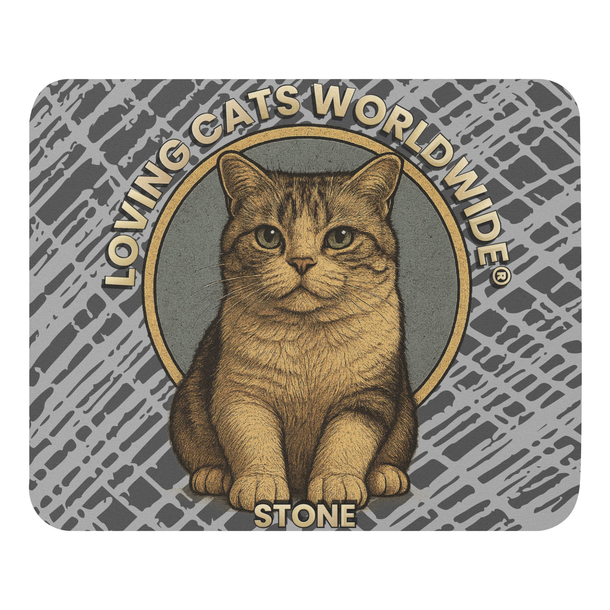 Stone LCWW® Mouse pad | LCWW® Official Merch – Loving Cats Worldwide®