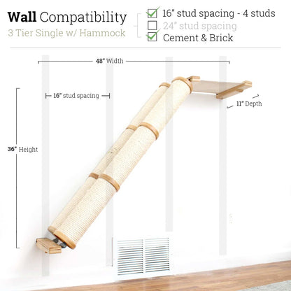 Slanted Cat Scratcher for Wall