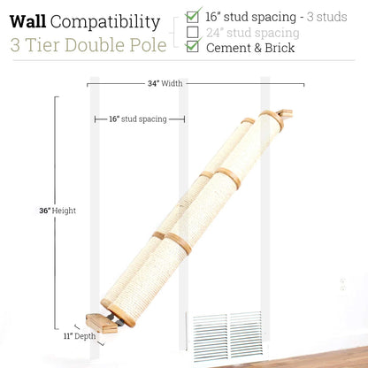 Slanted Cat Scratcher for Wall