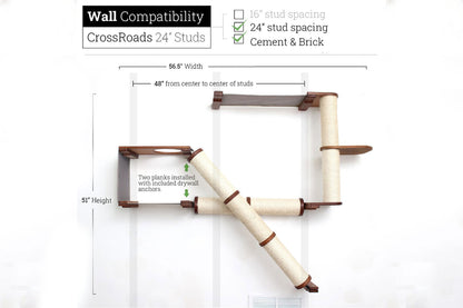 The Crossroads - Cat Wall Scratcher - Tree with Ramp