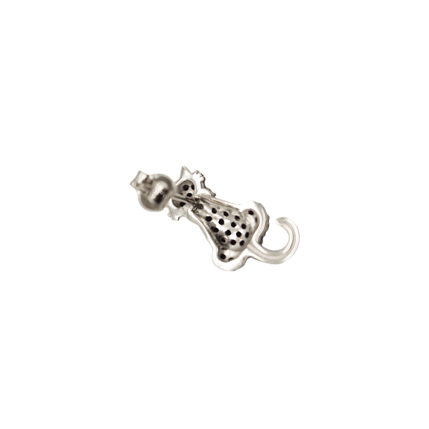 Black Cat Stud Earrings