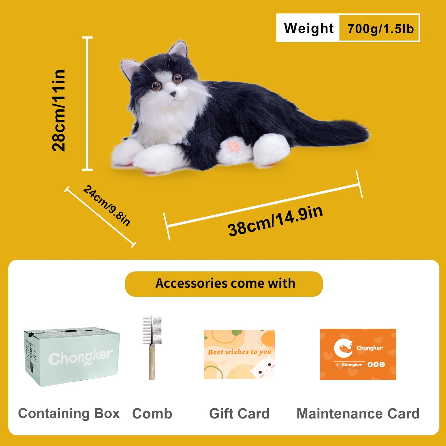 Percy Robot Cat – Voice,Purring & Heartbeat for Comfort