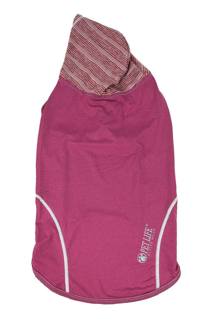 Pet Life ® Active 'Pull-Rover' 4-Way Stretch Sleeveless Fitness Yoga Dog T-Shirt Hoodie