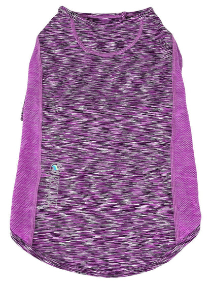 Pet Life ® Active 'Warf Speed' Heathered Ultra-Stretch Yoga Fitness Dog T-Shirt