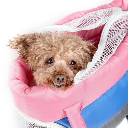 Pet Life ® 'Bubble-Poly' Tri-Colored Winter Insulated Fashion Designer Pet Dog Carrier