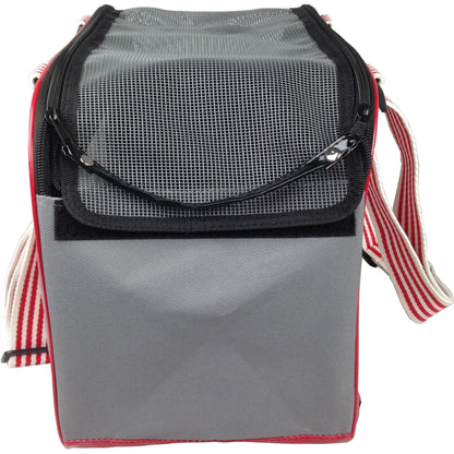 Pet Life ® 'Candy Cane' striped Fashion Designer Travel Pet Dog Carrier