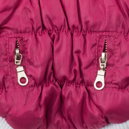 Pet Life ® Classic Metallic Fashion 3M Insulated Dog Coat Parka  w/ Removable Hood
