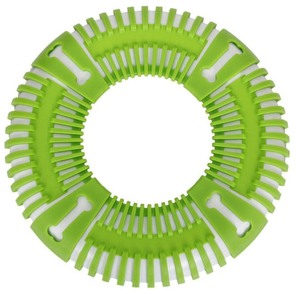 Pet Life ® 'Denta-Bark' Sporty Durable Flexible Toss and Fetch Frisbee Oral Hygiene Pet Dog Toy
