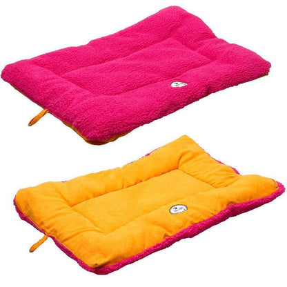 Pet Life ® 'Eco-Paw' Reversible Eco-Friendly Recyclabled Polyfill Fashion Designer Pet Dog Bed Mat Lounge