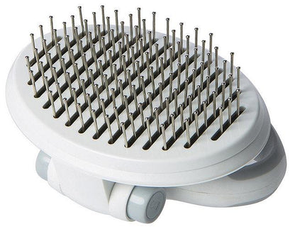Pet Life ® 'Gyrater' Travel Self-Cleaning Swivel Grooming Pet Pin Brush