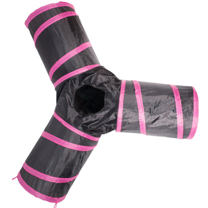 Pet Life ® 'Kitting-Go-Seek' Collapsible Folding Travel 3-way Kitty Cat Tunnel