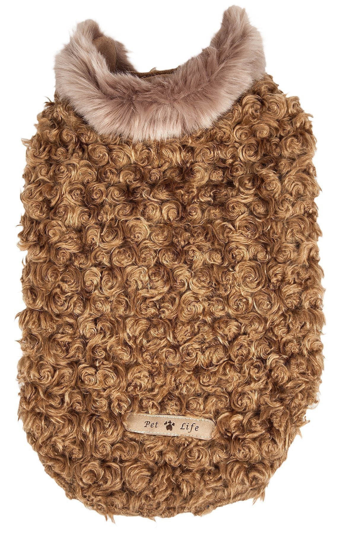Pet Life ® Luxe 'Furpaw' Shaggy Elegant Fashion Designer Fur Dog Coat