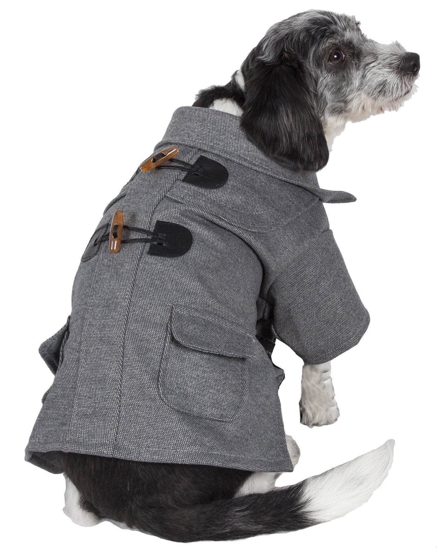 Pet Life ® 'Military Static' Rivited Fashion Collared Wool Dog Jacket Coat