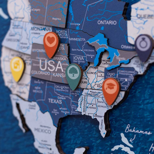 Wooden Location Pins